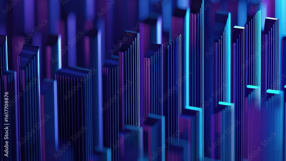 Poster visual representation of blue sound waves in a seamless pattern for music enthusiasts and designers,