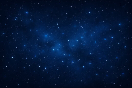 Blue Night Starry Sky, Space, Background for Screensaver. Astrology, Horoscope, Zodiac Signs.

