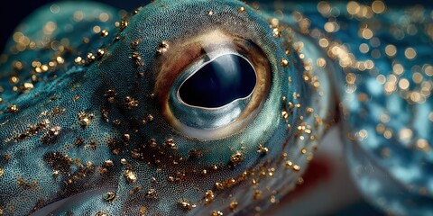 Close-Up of a Fish with Glittering Scales