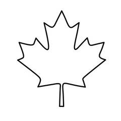 Transparent Maple Leaf Icon – Minimalist Canada Symbol Vector