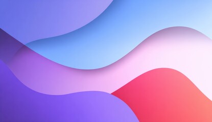 Abstract wavy shapes in soft pastel colors