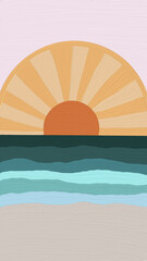 sunset on the sea