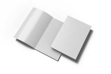 High Angle View of Soft Cover Book, 3D Illustration