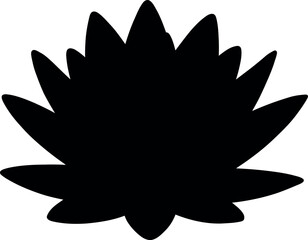 Black lotus silhouette icon