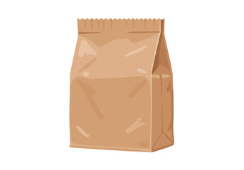A brown paper bag is crumpled and closed