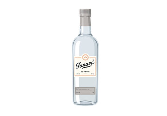 A clear glass bottle with a label reads Fanard and SODERN capped with a grey textured lid