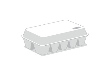 Gray illustration of an egg carton