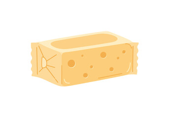 Rectangular bar with holes wrapped in patterned material