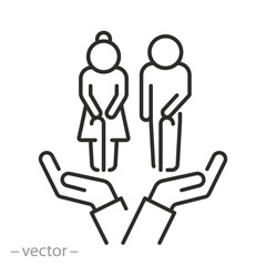 Fototapeta premium elderly care icon