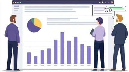 Data analysis presentation conference room infographic corporate environment professional viewpoint business insights