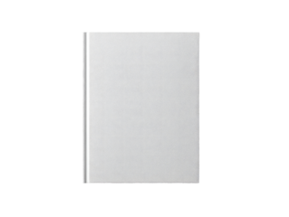 Blank, light gray book cover, vertically oriented