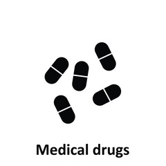 Medical drugs, Vector Icon which can easily modify or edit