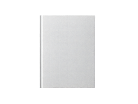 Blank, light gray book cover, vertically oriented