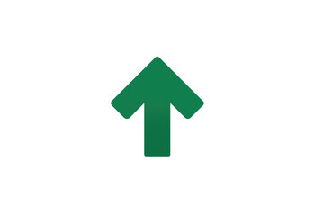 Green upward-pointing arrow against black background