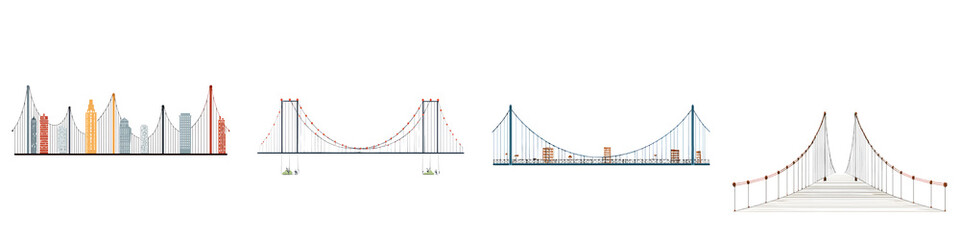 Bridges of the World - Vector Silhouette Set