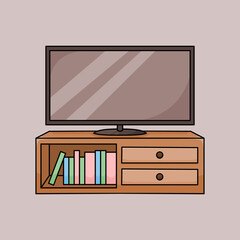 vector flat television illustration hand drawn