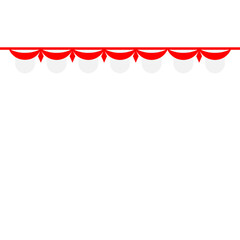 Obraz premium Indonesia Flag Curtain Header