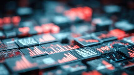 Analyzing market trends with data visualization global finance hub infographic digital environment close-up business insights