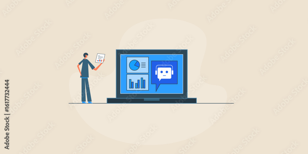 Aufkleber ai virtual assistant presents real time business data and key metrics for enhanced strategic plannin