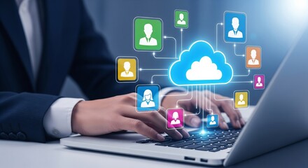 Cloud Computing and User Network Connection Concept