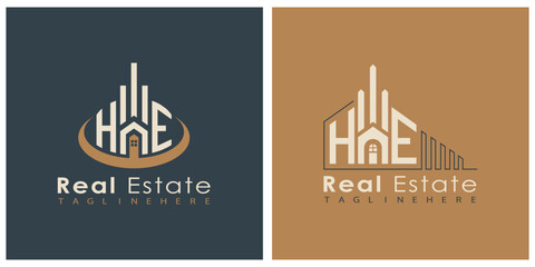 Real Estate Monogram Logo Design – Modern 2-Letter Vector Branding Series (HA to HZ)