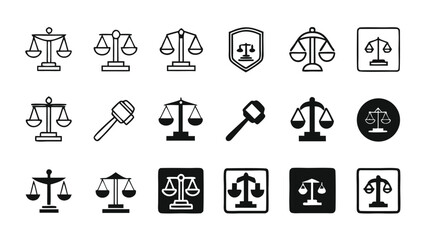 A set of vector icons symbolizing toilets for web design and business illustrations