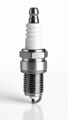 Shiny New Spark Plug Automotive Part Close Up.