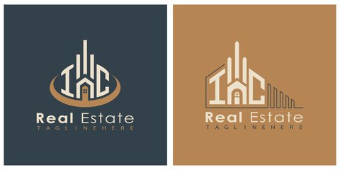 Real Estate Monogram Logo Design – Modern 2-Letter Vector Branding Series (IA to IZ)