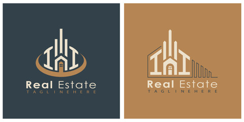 Real Estate Monogram Logo Design – Modern 2-Letter Vector Branding Series (IA to IZ)