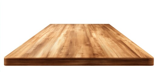 Wooden tabletop isolated on white background, studio shot
