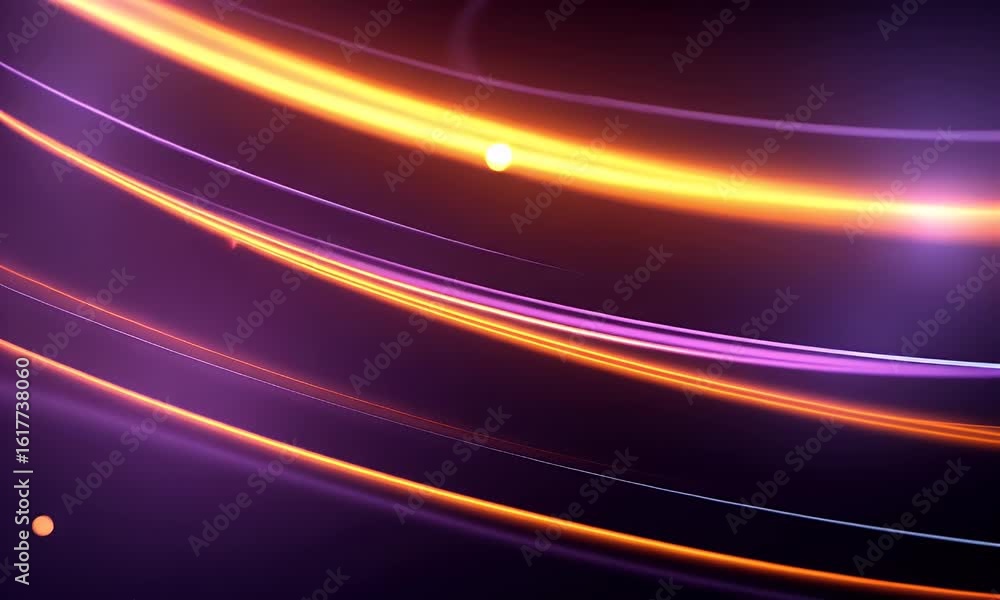 Poster abstract digital background with colorful light streaks and lines moving rapidly in the dark,