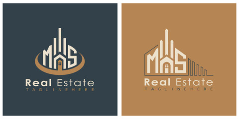 Real Estate Monogram Logo Design – Modern 2-Letter Vector Branding Series (MA to MZ)