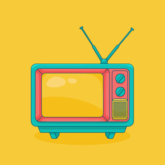 vector television illustration hand drawn