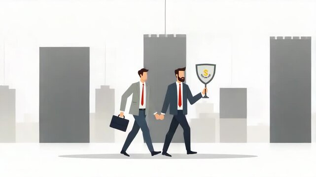 Flat Vector Illustration: Robust Protectionist Trade Measures for Economic Realignment and Domestic Market Safeguarding