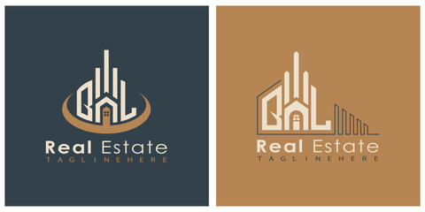 Real Estate Monogram Logo Design – Modern 2-Letter Vector Branding Series (QA to QZ)