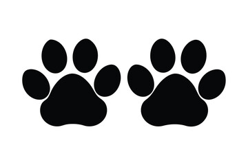 cat paw prints vector icon © Bina