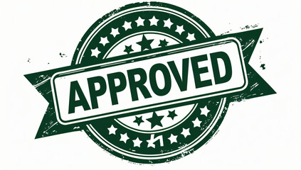 Obraz premium Green oval stamp, 