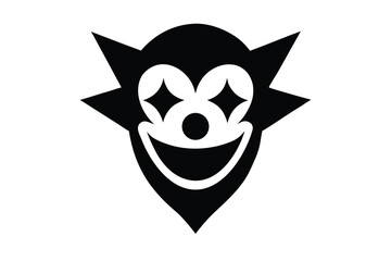 clown mask vector icon