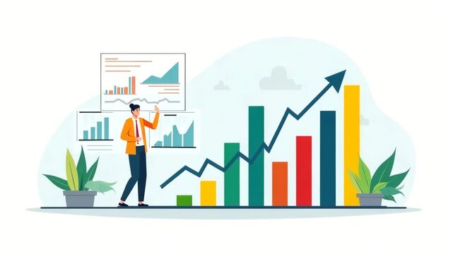 Flat High Definition Image of Advanced Derivative Instruments in Commodity Trading with Risk Management Tools and Dynamic Market Modeling - Cute Vector Illustration