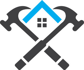 House Tool Hammer Logo Design for Construction and Repair Business icon