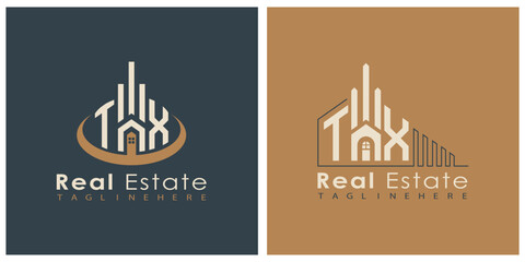 Real Estate Monogram Logo Design – Modern 2-Letter Vector Branding Series (TA to TZ)