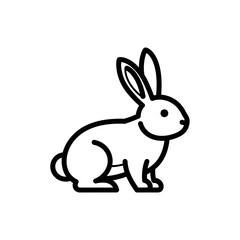 Obraz premium vector illustration of a rabbit with white background