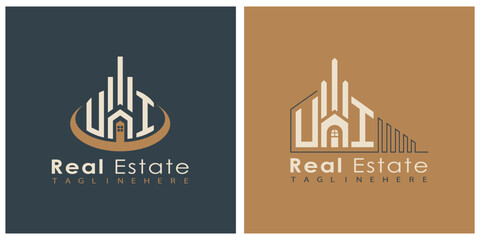 Real Estate Monogram Logo Design – Modern 2-Letter Vector Branding Series (UA to UZ)