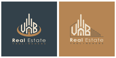Real Estate Monogram Logo Design – Modern 2-Letter Vector Branding Series (VA to VZ)