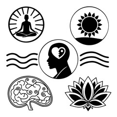 Holistic Wellness and Mental Clarity Icons.