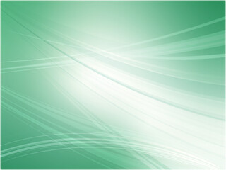 Abstract Green Wave Background with Smooth Lines