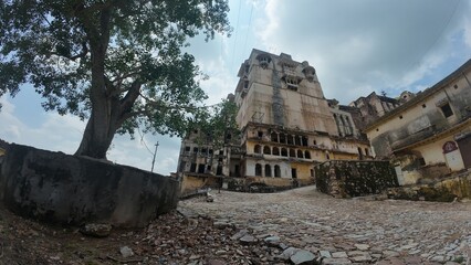 Massive Ancient Fortification Walls at Taragarh Fort, Bundi, Rajasthan
