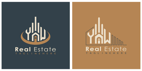 Real Estate Monogram Logo Design – Modern 2-Letter Vector Branding Series (YA to YZ)
