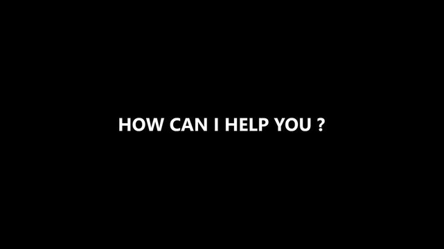 Male hand and fingers typing in prompt to contact artificial intelligence chat bot with conversational support function how can i help you in command line for chatting smart assistant technology bot