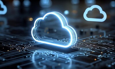 
3D cloud with a digital circuit background, data center, and cloud technology concept.

 - Powered by Adobe